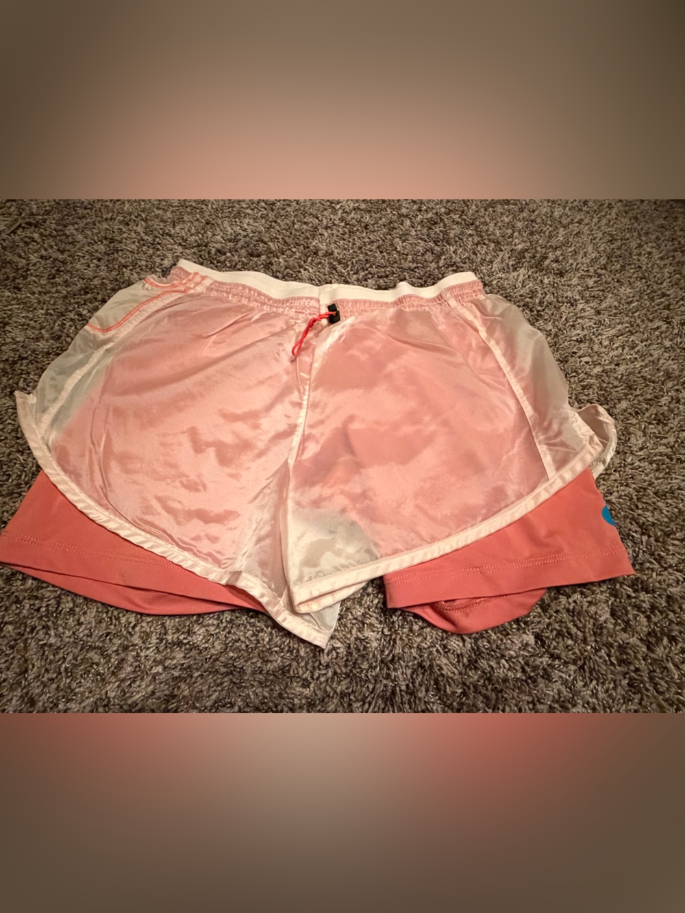 Nike Light Pink Layered Athletic Shorts